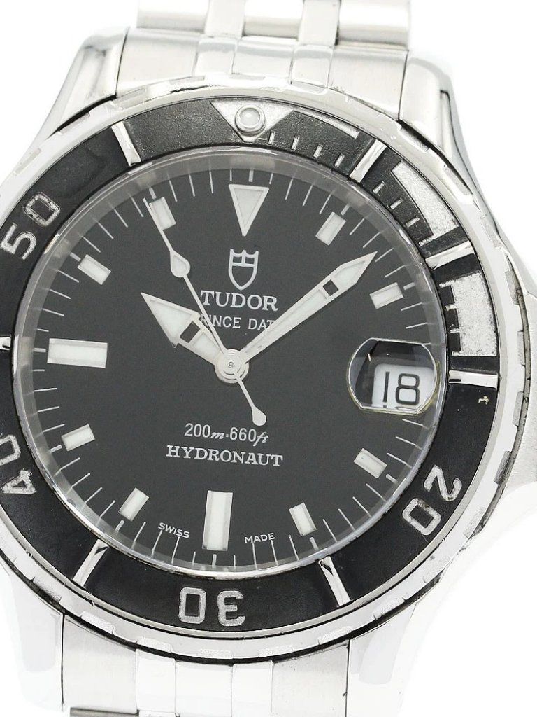Tudor Hydro Note 85190p Date Black Dial Automatic Mens Watch